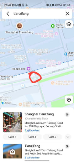 Mapa de Tianzifang