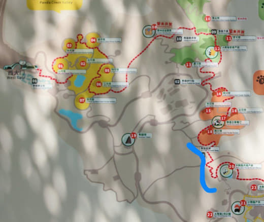 Mapa de la parte superior