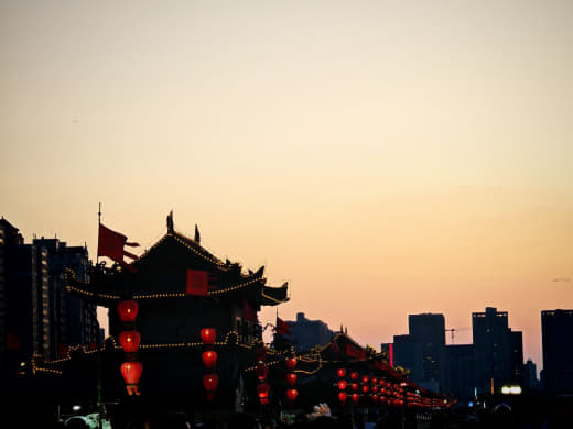Muralla de Xi'an al atardecer